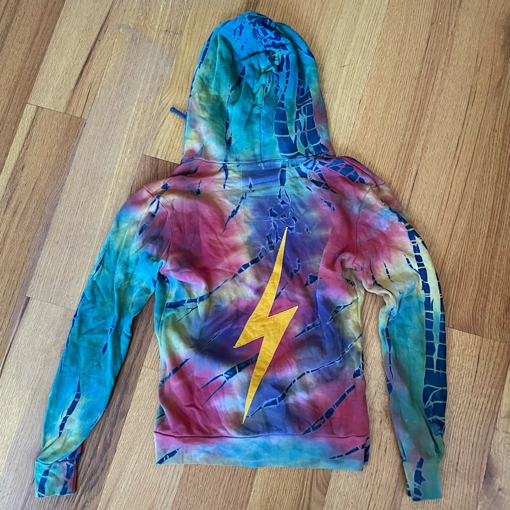 Aviator Nation tie dye bolt zip up
